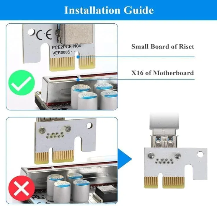 VER010-X PCIE Riser 1X to 16X Graphics Extension Card