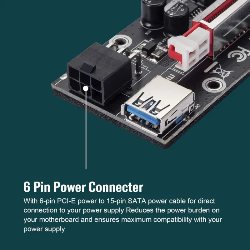 PCI-E 1X to 16X Riser Card