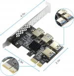 Pcie USB Card, 16X Slot Riser Card Adapter