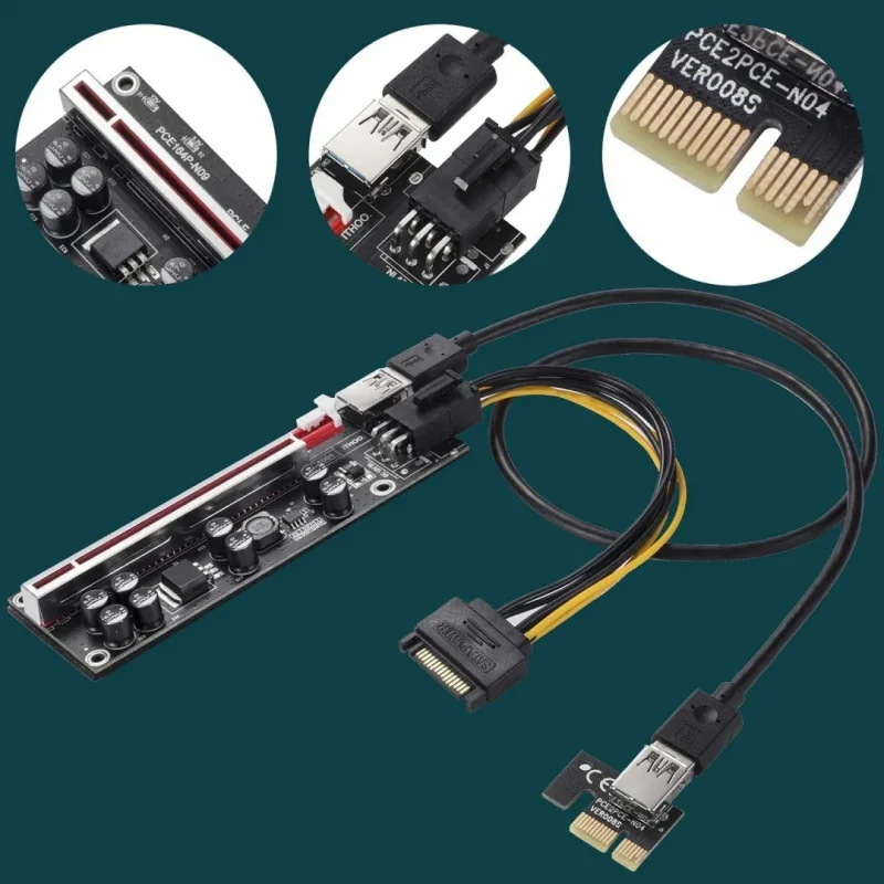 PCI-E 1X to 16X Riser Card