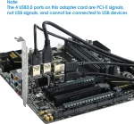 Pcie USB Card, 16X Slot Riser Card Adapter