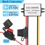 YBBOTT DC-DC Step-Down 20V-72V to 12V 5A 60W Waterproof Buck Converter